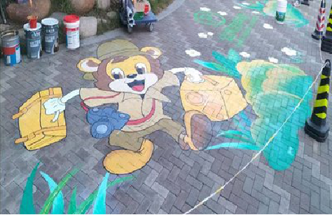 屏南夏季画地面彩绘会遇到的问题