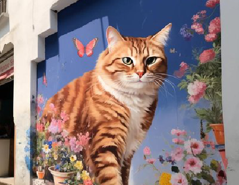 屏南自己绘制有个性的手绘墙