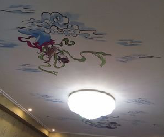 屏南如何快速绘制天花板上的手绘墙？