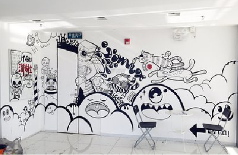 屏南手绘墙并非传统涂鸦。