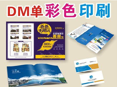 屏南单页印刷，色彩搭配简单。